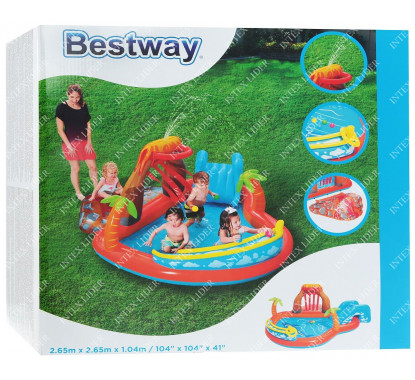 53069 Игровой бассейн с принадл. для игр Вулкан Bestway (265 х 265 х 104 см, 208 л)